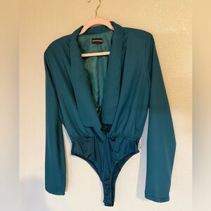 PrettyLittleThing Teal/Green Bodysuit. Size 6. Get your sexy on 🤩🙌☺️